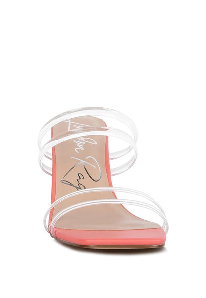 London Rag Nightfall 2.9" Clear Spool Heeled Sandal - Tigbul's Variety Fashion Shop