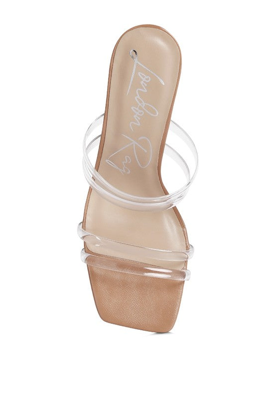 London Rag Nightfall 2.9" Clear Spool Heeled Sandal - Tigbul's Variety Fashion Shop