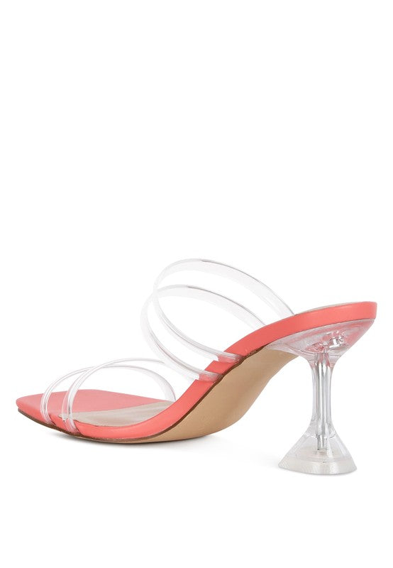 London Rag Nightfall 2.9" Clear Spool Heeled Sandal - Tigbul's Variety Fashion Shop