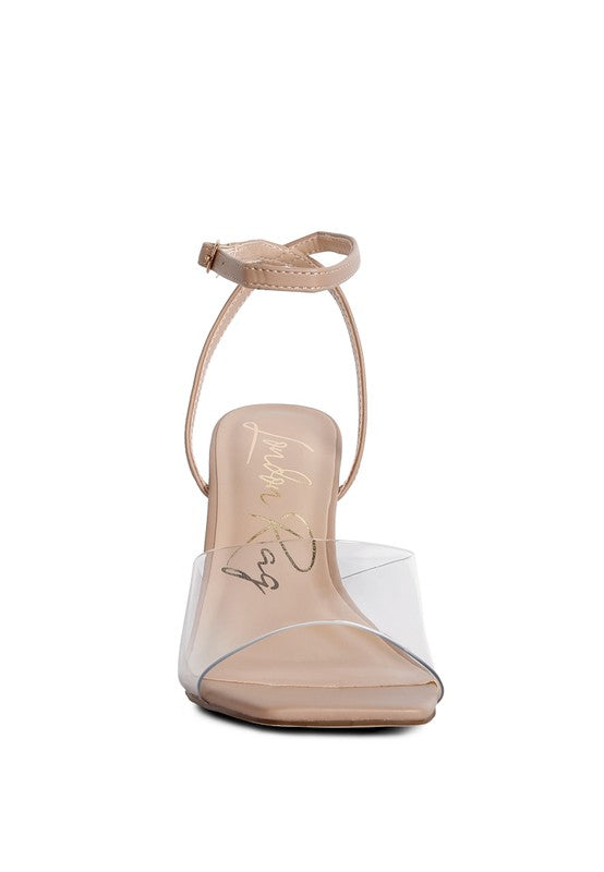 London Rag Twinkle Clear Block Heel and Strap Sandals - Tigbul's Variety Fashion Shop