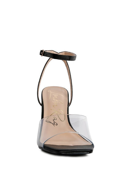 London Rag Twinkle Clear Block Heel and Strap Sandals - Tigbul's Variety Fashion Shop