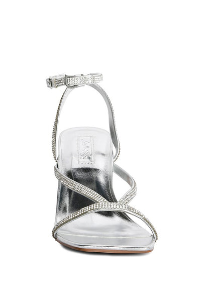 Crush It Diamante Mid Heel Sandal - Tigbul's Variety Fashion Shop