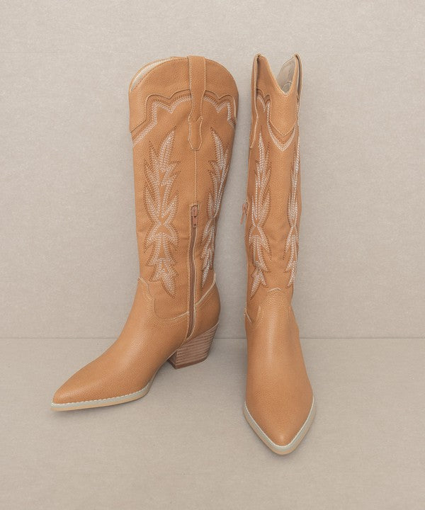 Oasis Society Ainsley - Embroidered Cowboy Boot - Tigbuls Variety Fashion