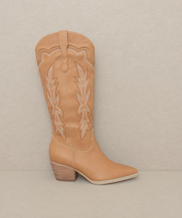 Oasis Society Ainsley - Embroidered Cowboy Boot - Tigbuls Variety Fashion