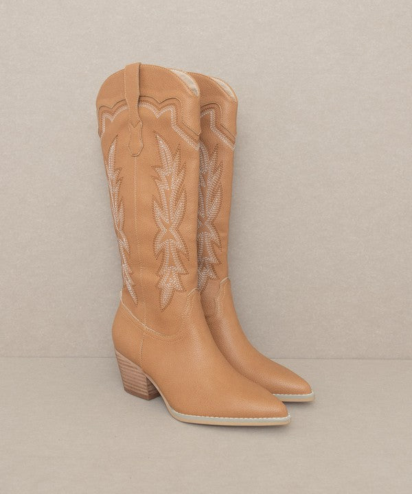 Oasis Society Ainsley - Embroidered Cowboy Boot - Tigbuls Variety Fashion