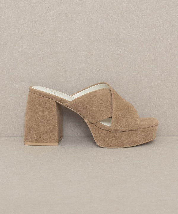 Oasis Society Carmen - Chunky Platform Mule Heel - Tigbuls Variety Fashion