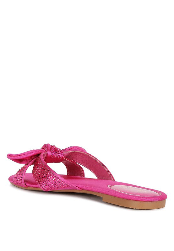 London Rag Fleurette Bow Flat Sandals - Tigbuls Variety Fashion