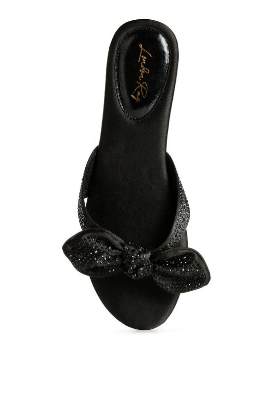 London Rag Fleurette Bow Flat Sandals - Tigbuls Variety Fashion