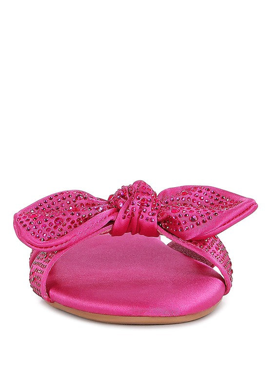 London Rag Fleurette Bow Flat Sandals - Tigbuls Variety Fashion
