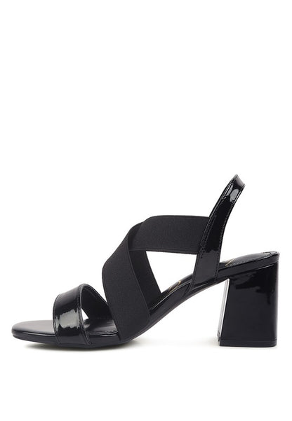 TAMATINA Elastic Straps Block Heel Sandals - Tigbuls Variety Fashion