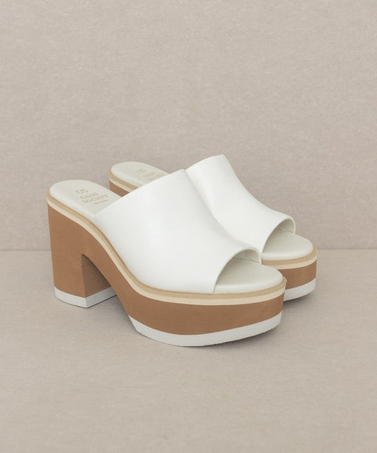 Oasis Society Maren - Layered Platform Heel Slides - Tigbuls Variety Fashion
