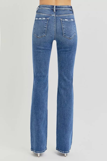RISEN Full Size Tummy Control High Rise Straight Jeans Plus Size - Tigbul's Variety Fashion Shop