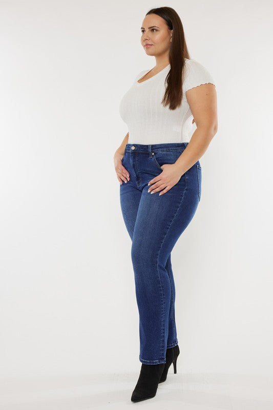 Plus Size Slim Straight Jeans - Tigbuls Variety Fashion