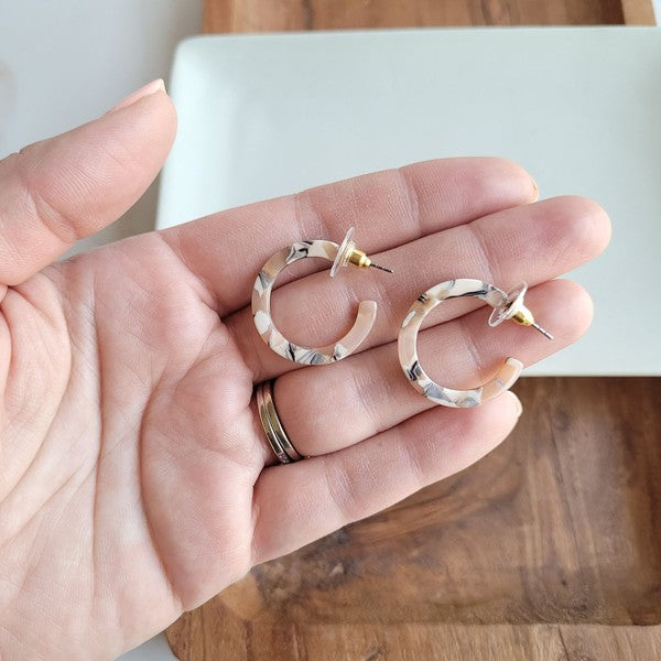 Cam Mini Hoops - Sandstone - Tigbul's Variety Fashion Shop