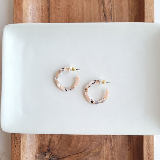 Cam Mini Hoops - Sandstone - Tigbul's Variety Fashion Shop