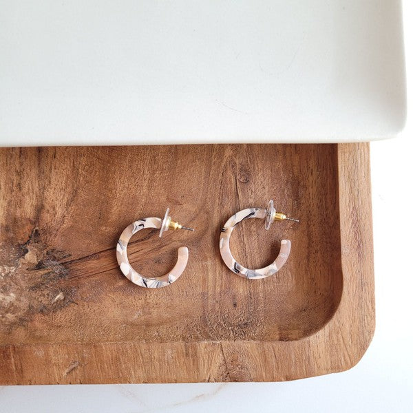 Cam Mini Hoops - Sandstone - Tigbul's Variety Fashion Shop