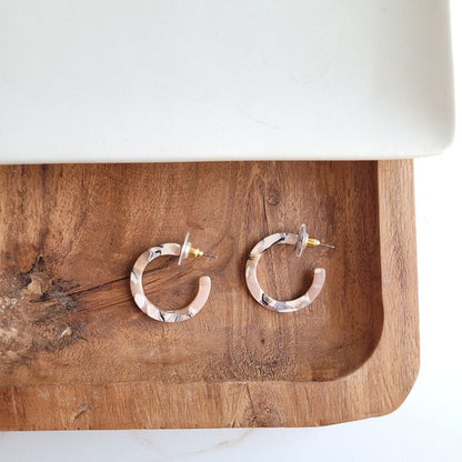 Cam Mini Hoops - Sandstone - Tigbul's Variety Fashion Shop