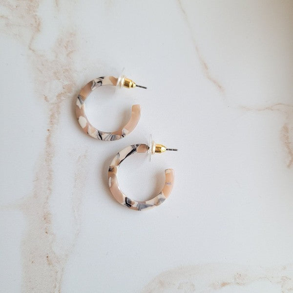 Cam Mini Hoops - Sandstone - Tigbul's Variety Fashion Shop