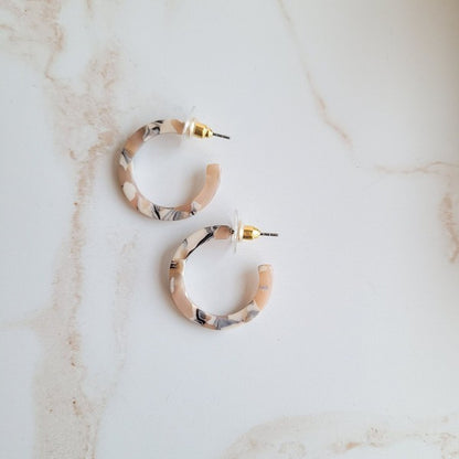 Cam Mini Hoops - Sandstone - Tigbul's Variety Fashion Shop