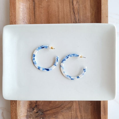 Camy Hoops - Greek Goddess Blue - Tigbul's Variety Fashion Shop