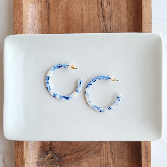 Camy Hoops - Greek Goddess Blue - Tigbul's Variety Fashion Shop