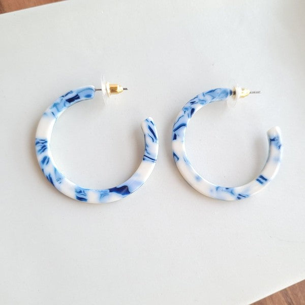 Camy Hoops - Greek Goddess Blue - Tigbul's Variety Fashion Shop