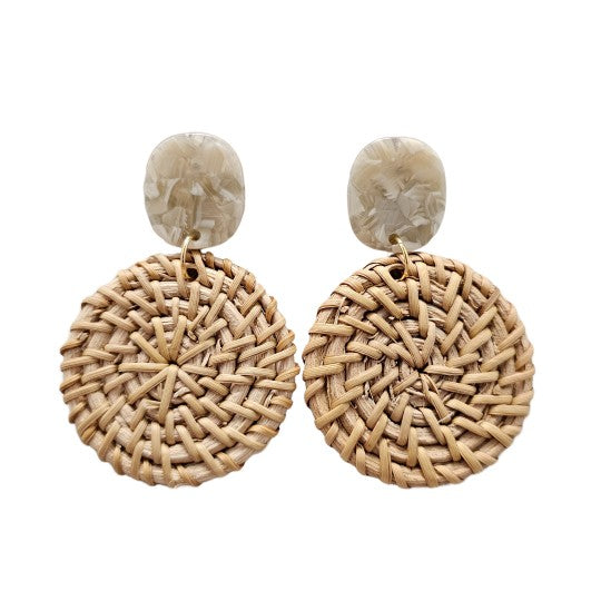 Dominica Earrings - Dark Rattan - Tigbul's Variety Fashion Shop