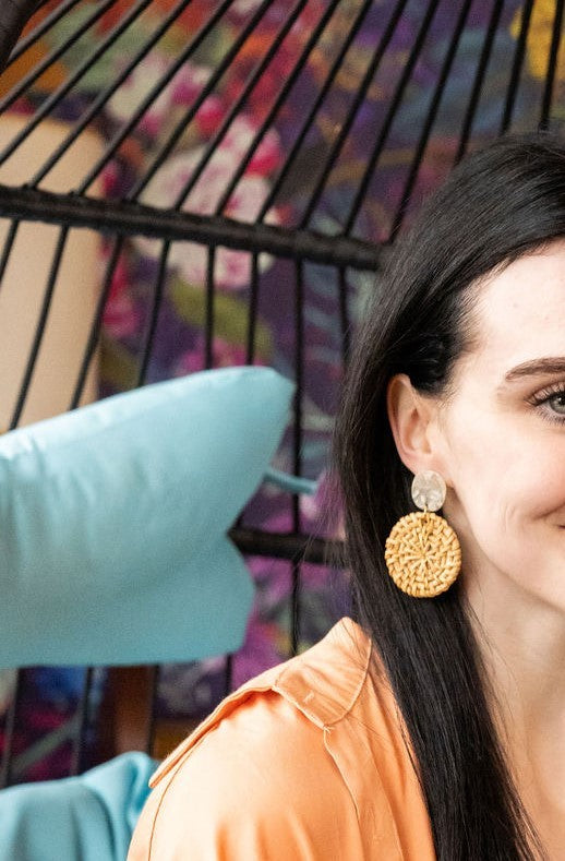Dominica Earrings - Dark Rattan - Tigbul's Variety Fashion Shop