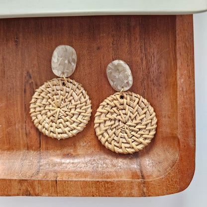 Dominica Earrings - Dark Rattan - Tigbul's Variety Fashion Shop