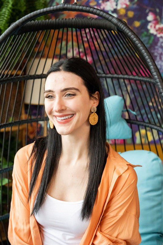 Dominica Earrings - Dark Rattan - Tigbul's Variety Fashion Shop