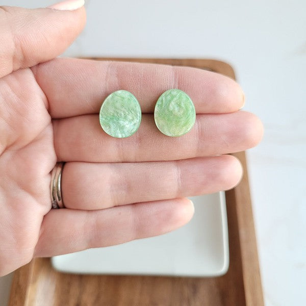 Easter Egg Studs - Pastel green - Tigbul's Variety Fashion Shop