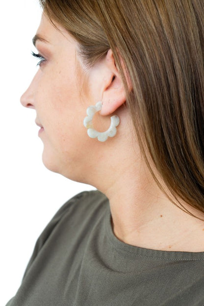 Flora Hoops - Cream - Tigbul's Variety Fashion Shop