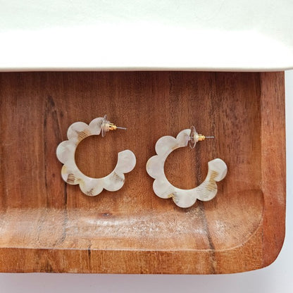 Flora Hoops - Cream - Tigbul's Variety Fashion Shop