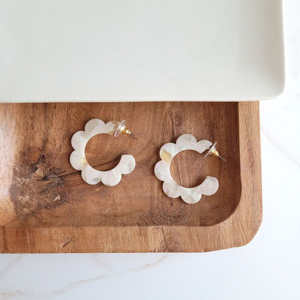 Flora Hoops - Cream - Tigbul's Variety Fashion Shop