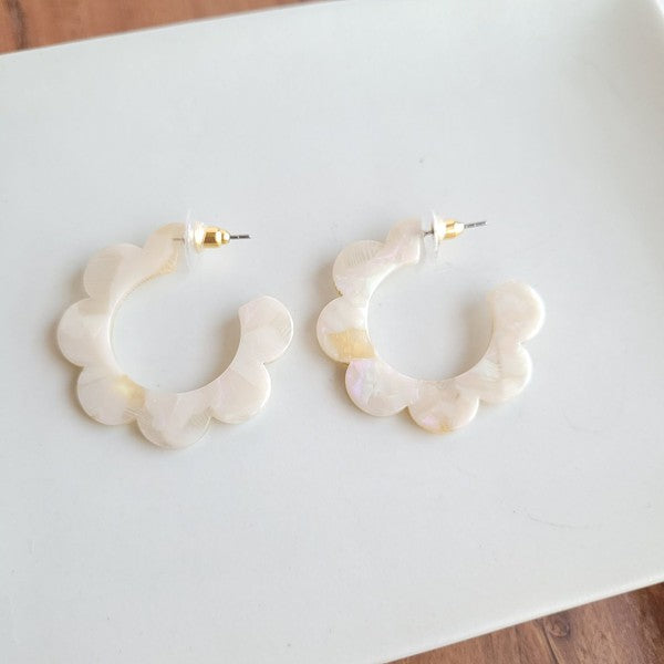 Flora Hoops - Cream - Tigbul's Variety Fashion Shop