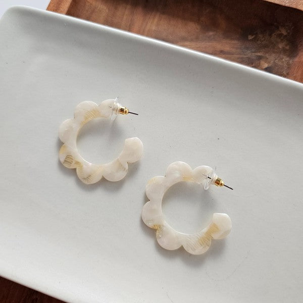 Flora Hoops - Cream - Tigbul's Variety Fashion Shop