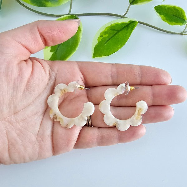 Flora Hoops - Cream - Tigbul's Variety Fashion Shop