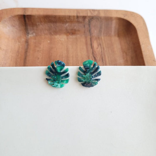 Monstera Leaf Studs - Tigbul's Variety Fashion Shop