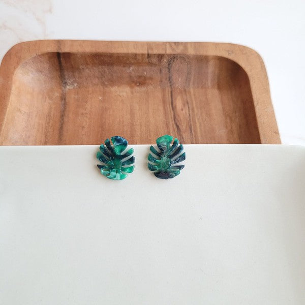 Monstera Leaf Studs - Tigbul's Variety Fashion Shop