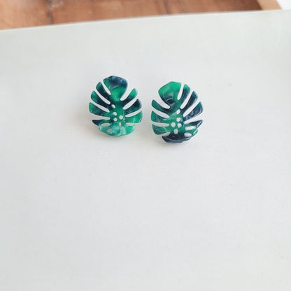 Monstera Leaf Studs - Tigbul's Variety Fashion Shop