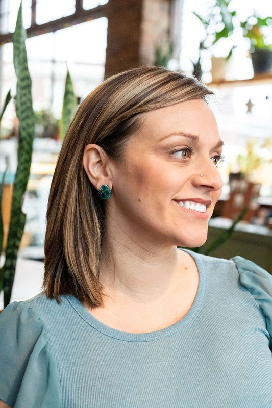 Monstera Leaf Studs - Tigbul's Variety Fashion Shop