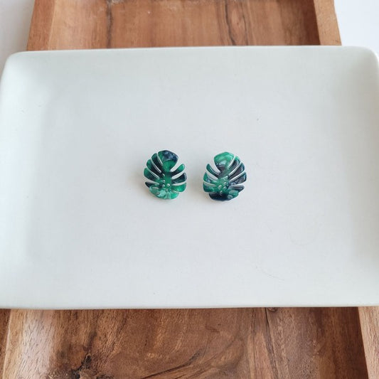 Monstera Leaf Studs - Tigbul's Variety Fashion Shop