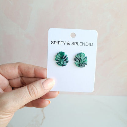 Monstera Leaf Studs - Tigbul's Variety Fashion Shop