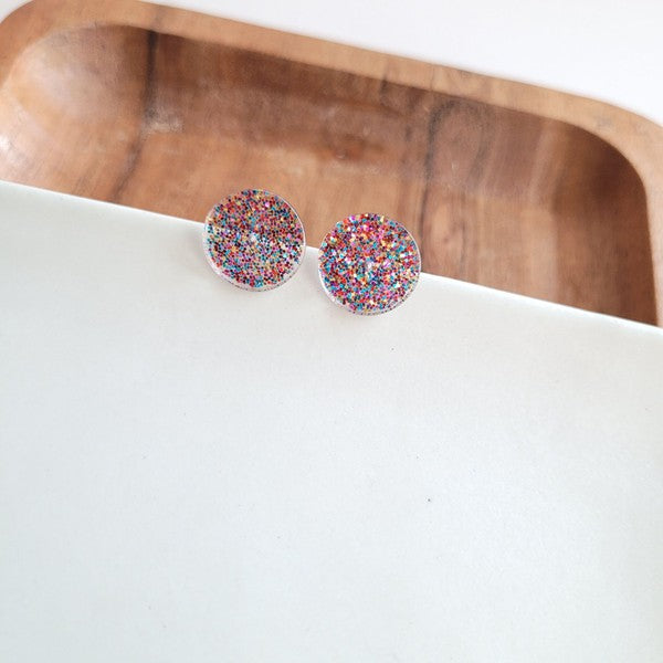 Sophie Studs - Rainbow Glitter - Tigbul's Variety Fashion Shop