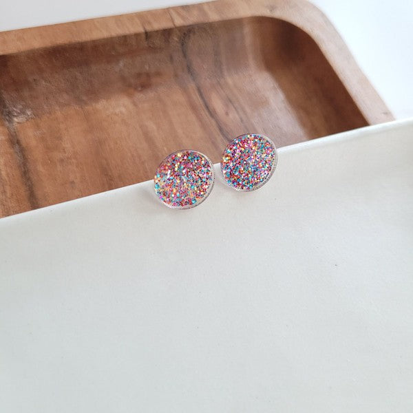 Sophie Studs - Rainbow Glitter - Tigbul's Variety Fashion Shop