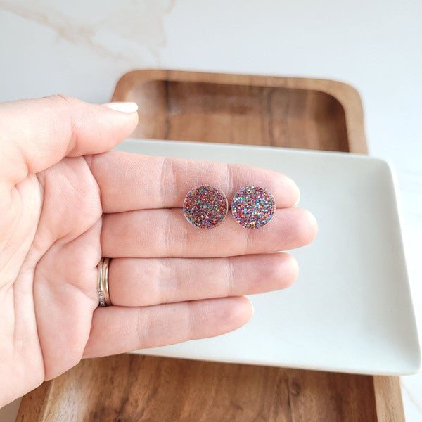 Sophie Studs - Rainbow Glitter - Tigbul's Variety Fashion Shop