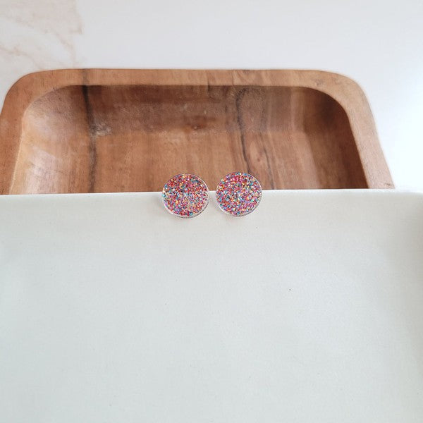 Sophie Studs - Rainbow Glitter - Tigbul's Variety Fashion Shop