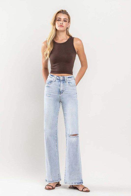 90's Vintage Super High-Rise Flare Jeans - Tigbuls Variety Fashion