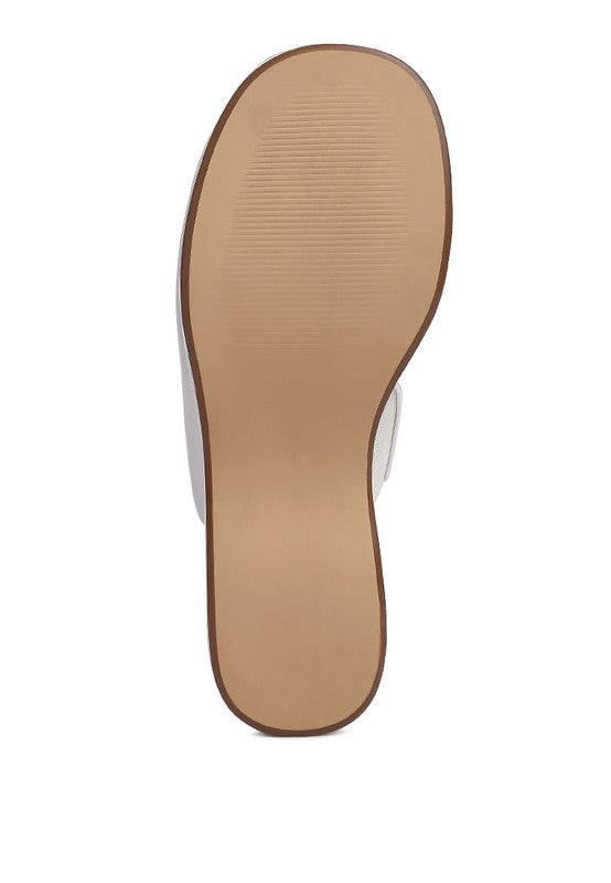 Olori Solid Platform Slip On Mules - Tigbul's Variety Fashion Shop