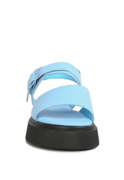 GLADEN Pin Buckle Platform Sandals - Tigbul's Variety Fashion Shop